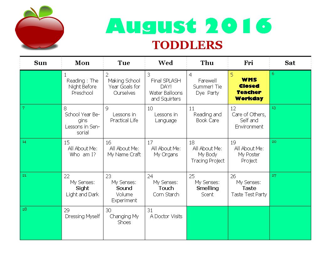 HC August Toddlers 2016